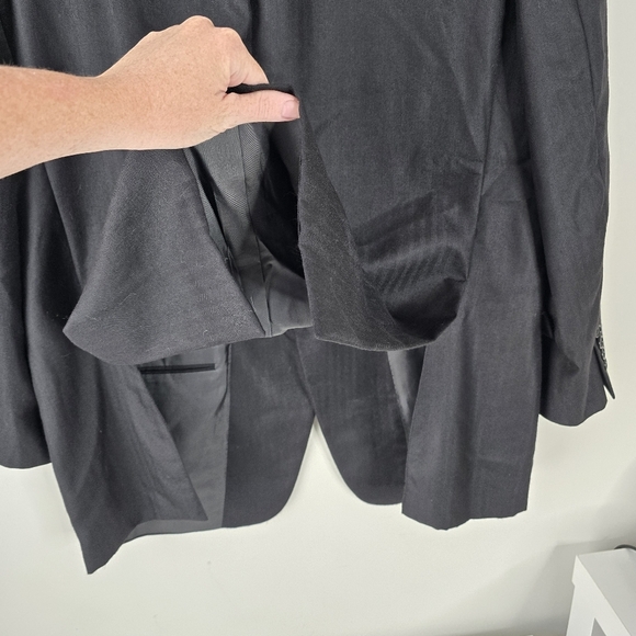 Hickey Freeman Addison Dark Gray Cashmere Silk Sport Coat 46L Careerwear Office - Picture 7 of 15